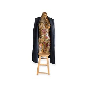 Carlisle Collection Cardigan long gray merino wool small